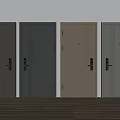 Multiple Modern Security Doors With Different Colors And Lock Designs For Home Safety 3d model