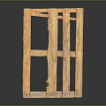 Rustic Wooden Pallet With Natural Wood Slats And Sturdy Structure