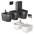 Modern Black And White Toilets With Sleek Design And Bathroom Fixtures