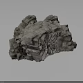 Modern Decorative Gray Rock with Irregular Shape and Rough Surface in Interior