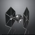 Space Starfighter Model Featuring Diamond Shaped Wings And Silver Cockpit