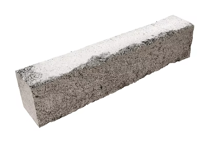 Natural Stone And Wood Composite Block With Rough Surface Texture For Decoration 3d model