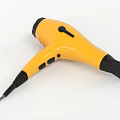 Yellow Hair Dryer A Practical Daily Electrical Appliance With Black Buttons Handle And Power Cord