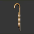 Stylish Gold Metal Hardware Tool Hook Featuring Intricate Woven Design for Home Decor