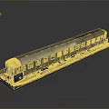 Model Train With Silver Carriage Multiple Windows On Gray Base