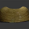 Ancient Golden Ornament With Intricate Patterned Design And Shiny Detailed Surface