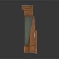Classical Wooden Doorway Decoration With Carved Details Green Panels And Columns