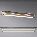 Modern Sleek Linear Pendant Light Featuring Metal Frame And LED Lighting For Interior Design 3d model