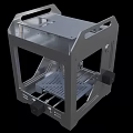Durable Industrial Equipment Metal Frame Structure With Mechanical Components And Holes