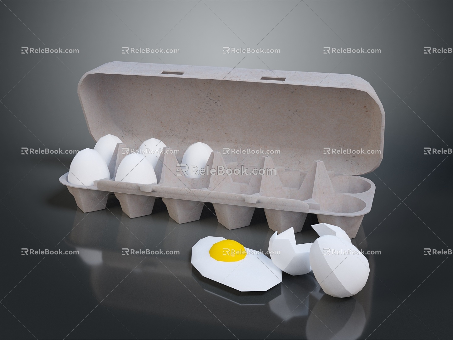 Egg CG Egg Cartoon Egg Anime Egg with Egg Shell Chick Quail Egg Duck Egg Goose Egg 3d model