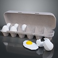 Egg CG Egg Cartoon Egg Anime Egg with Egg Shell Chick Quail Egg Duck Egg Goose Egg 3d model