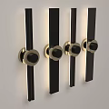 Modern Wall Lamps With Sleek Black Design And Circular Accents Arrangement