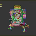 Game Movie Character Robotic Dimsum Food Cart With Mechanical Arm