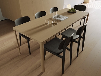 Modern Dining Table and Chair 3d model