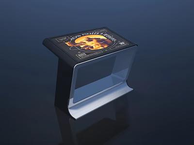 Public Information Kiosk With Interactive Touch Screen Display For Public Areas 3d model
