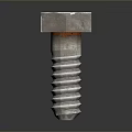 Silver Metal Bolt With Industrial Design And Chrome Finish Mechanical Fastener Component
