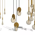 Modern chandelier combination 3d model