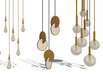 Modern chandelier combination 3d model