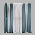 Modern fabric curtains 3d model