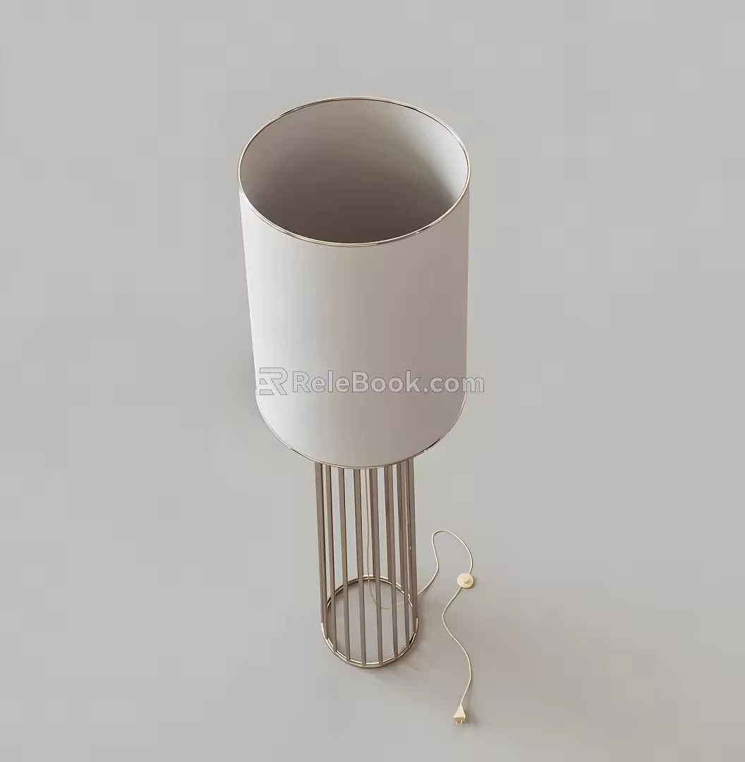 Floor lamp electric lamp floor lamp shade simple 3d model