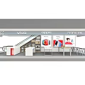 Mall Mobile Phone Store With VIVO OPPO realme Displays Posters And Escalator