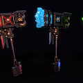 Modern Science Fiction Tomahawk Modern Science Fiction Weapon Cold Weapon Axe Tomahawk Props 3d model