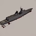 frigate 3d model