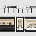 Modern Display Cases and Shelves with Glass Doors for Retail Museum Exhibits
