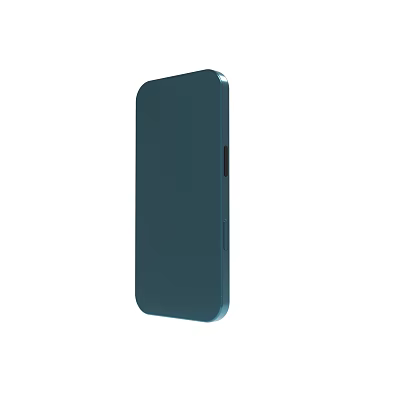 Teal Colored Smartphone With Sleek Side View And Smooth Surface Design 3d model