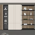 Modern Decorative Cabinet With Open Shelves Wooden White Design Books And Decor Items