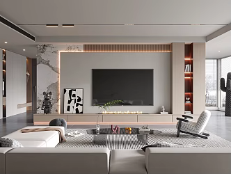 modern living room 3d model