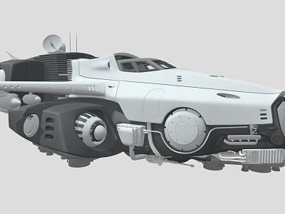 science fiction spaceship 3d model