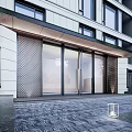 New Chinese Style Gate House and Unit Lobby 3d model