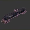 PROCOR Rusted Dark Colored Tanker Rail Car With Ladder And Platform
