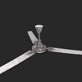 Ceiling Fan With White Blades And Decorative Center For Home Cooling