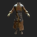 3D Model of Ancient Traditional Costume With Intricate Weave and Armor Details