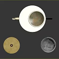 Modern Gold Teapot With Removable Wooden Lid And Silver Strainer For Home Use