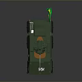 Green Armored Tank With Brazilian Flag Orange Accents And Top Mounted Weapon System