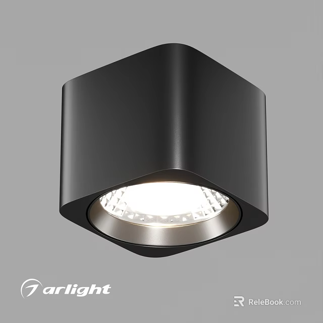 Modern Black Metal Downlight Spotlight With Bright LED Ceiling Lighting 3d model 