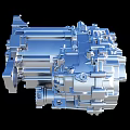 Highly Detailed Automotive Transmission 3D Model With Metallic Mechanical Components