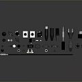 Electronic Electrical Accessories Collection With Plugs Sockets Switches Connectors And Assorted Parts