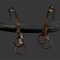Traditional Wooden Sports Saddle With Leather Straps And Metal Rings Design