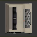 Vintage Beige Mechanical Typewriter With Classic Keyboard And Paper Holder Design For Daily Use