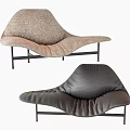 Modern Lounge Chairs With Fabric Leather Upholstery And Black Metal Legs