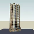 Modern High Rise Apartment Building Exterior With Windows And Facade Design