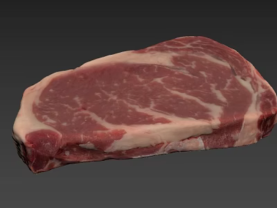 Fresh Premium Marbled Beef Steak With Rich Meat Texture And White Fat 3d model
