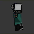 Professional Handheld Detection Device In Black And Teal With Screen Control Knob And Buttons