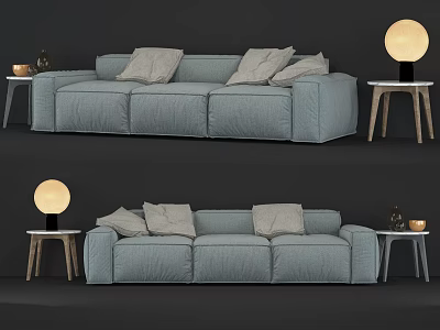 Nordic Three-Seat Sofa 3d model Nordic Three-Seat Sofa 3d model