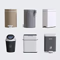 Various Modern Trash Cans with Different Colors and Designs for Home Kitchen Bathroom