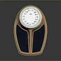 Copper Base Weighing Scale With Black Foot Pads And Round Dial
